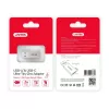 USB-A savienotāju adapteris Unitek A1034NI, sudrabains, USB 2.0/3.2 Gen1, līdz 5 Gbit/s, cinka korpuss, 36×16,7×5,7 mm