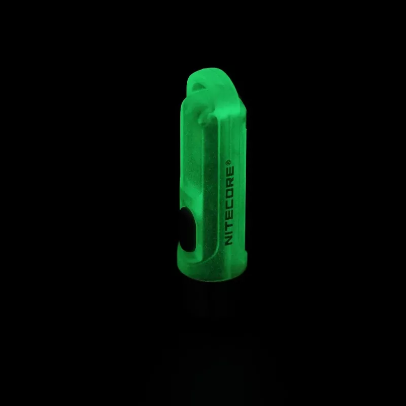 Atslēgu piekariņa lukturītis Nitecore TIKI GITD Pelēks — USB uzlādējams, 1 lm, 55 mm, 12 g, IP66
