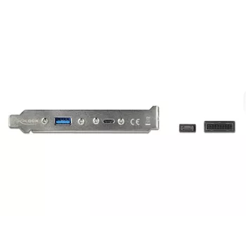 Slota kronšteins DeLOCK 89934 ar 1 x USB Type-C un 1 x USB Type-A pieslēgvietu