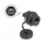 DeLOCK RJ45 Cat.6A savienotājs IP67 ūdensizturīgs putekļu necaurlaidīgs melns