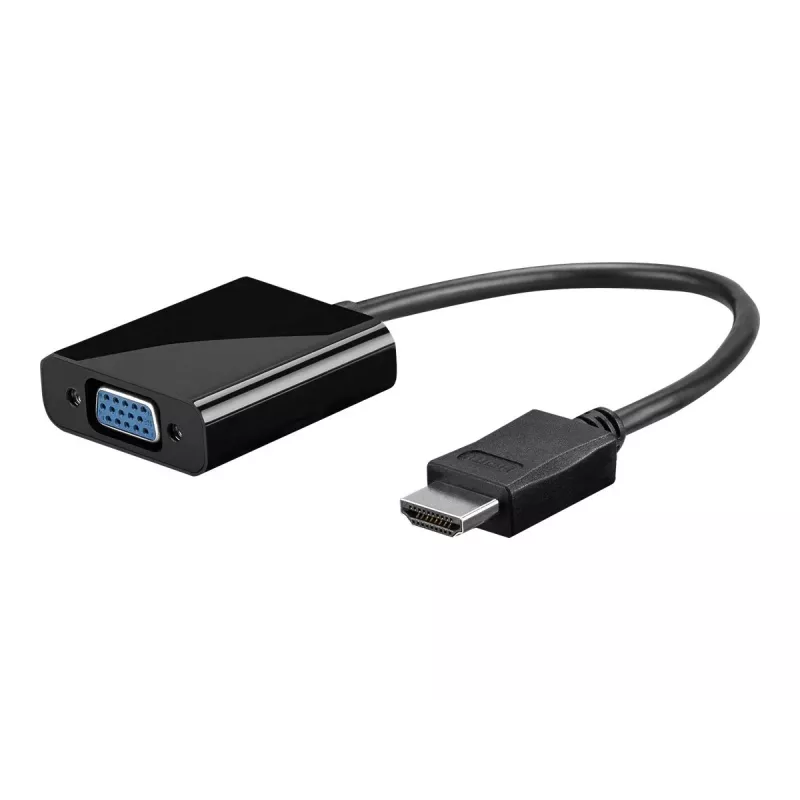 Wentronic Goobay HDMI / VGA Adapter [1x HDMI-Stecker - 1x VGA-Buchse, Klinkenbuchse 3.5 mm] Schwarz Goobay (68793)
