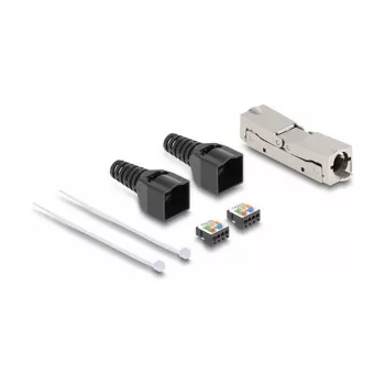 DeLOCK RJ45 savienotājs LSA–LSA Cat.6A bez instrumentiem Melns