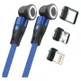 USB kabelis RealPower MagneticCharge2 1m Zils ātra uzlāde un datu pārsūtīšana