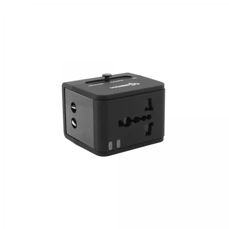 Ceļojumu adapteris SBOX TA-23 ar dubulto USB lādētāju un universālu spraudņu savietojamību