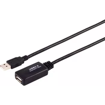 USB kabelis S/CONN 13-26085 USB 2.0 15 m USB A melns