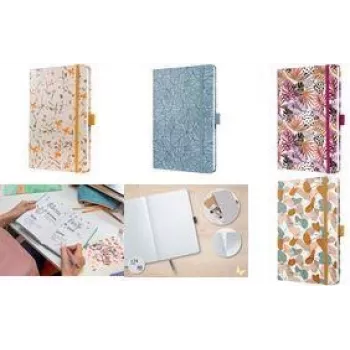 Piezīmju grāmatiņa sigel Jolie Beauty Autumn Linear Leaves DIN A5 – JN359, līniju lapas