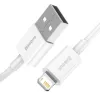 Baseus CALYS-A02 mobilā tālruņa kabelis Balts 1 m USB A Lightning
