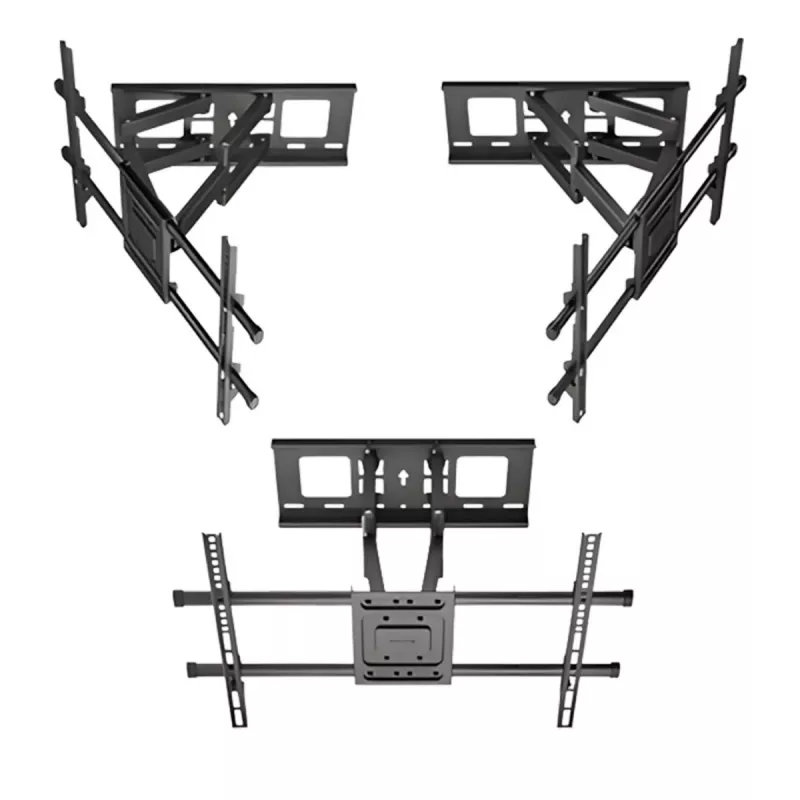 TV kronšteins MACLEAN MC-789 32–85 collu ekrāniem, VESA 400x200, nolieces funkcija, 60 kg slodze, melns