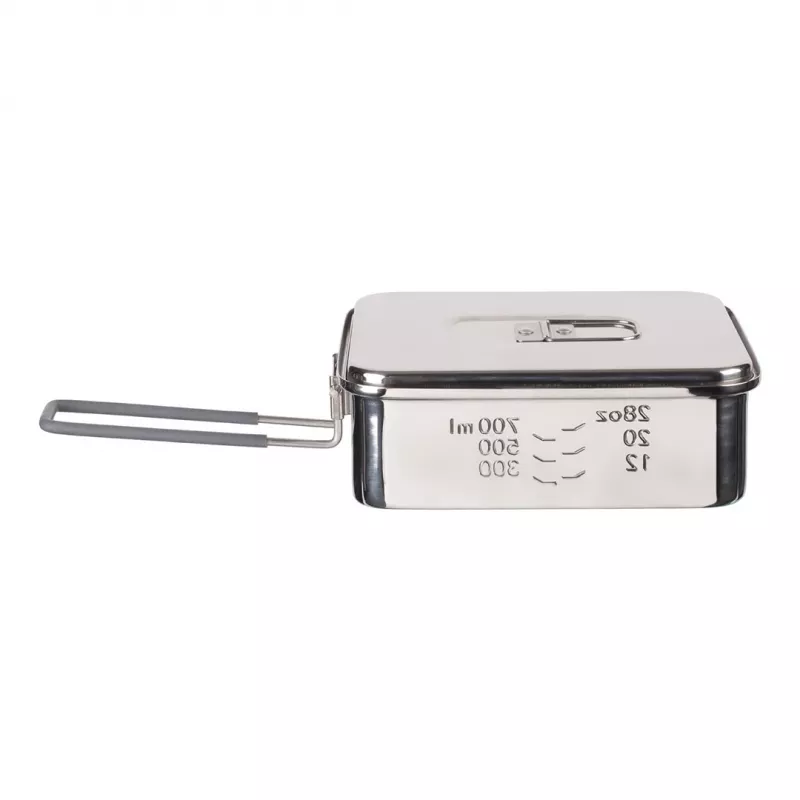 ESBIT PT1200ST nerūsējošā tērauda kempinga katls 1,2 l, 554 g, sudraba krāsa