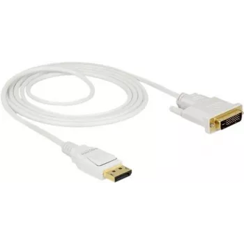 Video kabeļa adapteris DeLOCK 83814 2 m DisplayPort DVI Balts