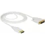 Video kabeļa adapteris DeLOCK 83814 2 m DisplayPort DVI Balts