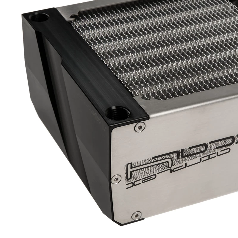 Radiators Aqua-Computer airplex radical 4/480 — Alumīnijs/Varš/Nerūsējošais tērauds, 520×140×73 mm