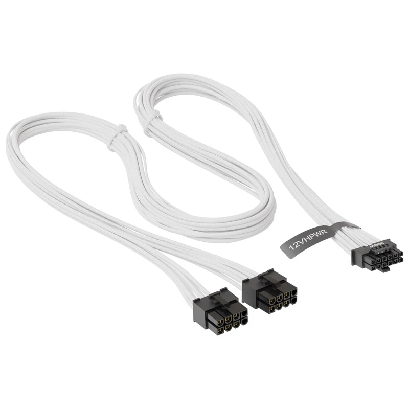 Seasonic 12VHPWR PCIe adaptera kabelis - (Balts, 0,75 Meter)(SS2X8P-12VHPWR-600/Balts)