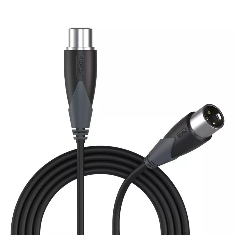PROCAB CLA901/3 audio kabelis 3 m XLR (3 kontaktu) Melns, Pelēks