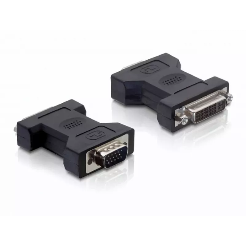 Delock - VGA adapteris - DVI-I (W) uz HD-15 (VGA) (M) - Rokas skrūves (65017)