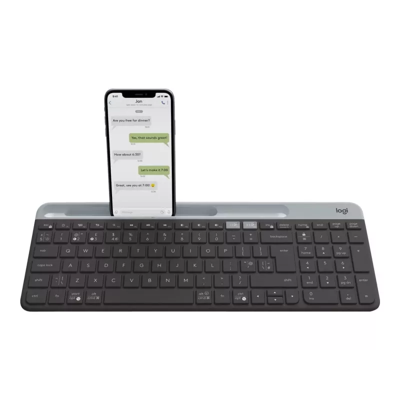 Bezvadu tastatūra Logitech plāns Multi-Device K580