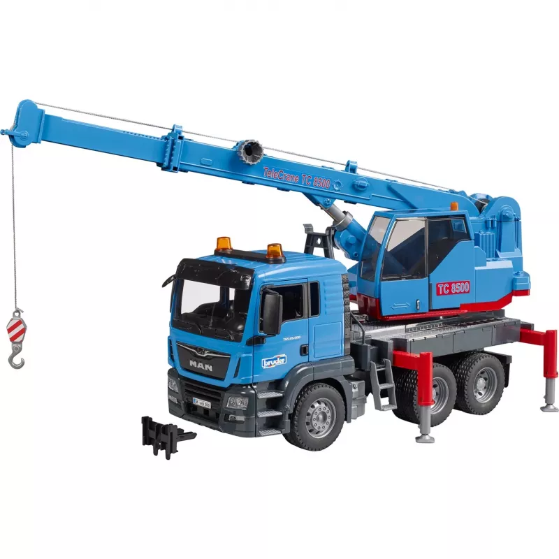Celtņa kravas automašīna BRUDER MAN TGS Kran-LKW zila ABS 03771