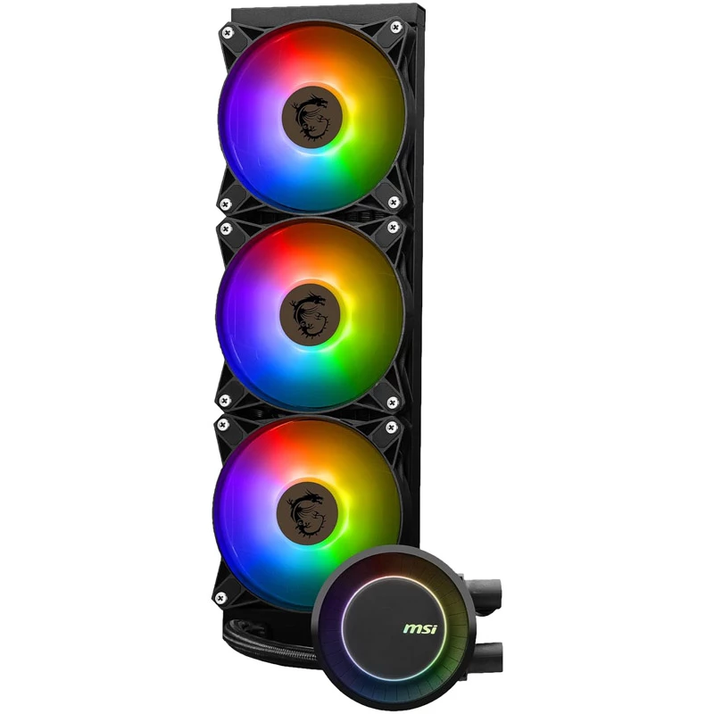 MSI MAG CORELIQUID E360 datora dzesēšanas sistēma mātesplatei, procesoram šķidruma dzesēšanas komplekts 12 cm melns