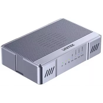 Unitek M.2 korpuss 2x 20 Gb/s ar RAID0/RAID1 un disku klonēšanu