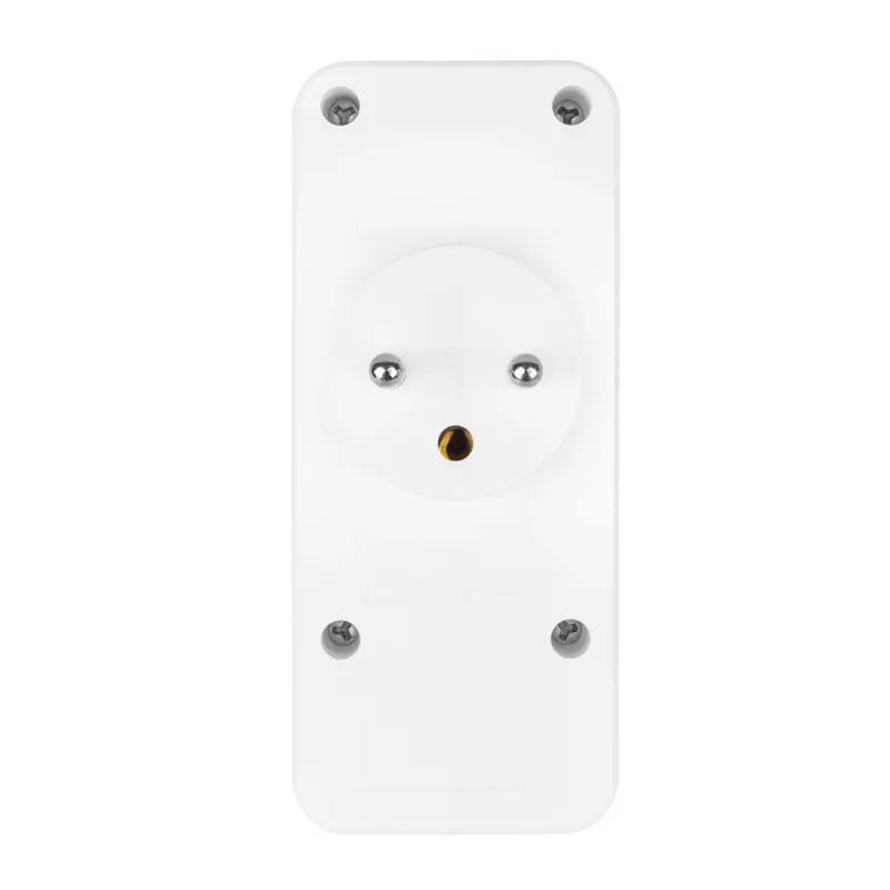 Strāvas sadalītājs MACLEAN MCE248 F/W — 3 maiņstrāvas kontaktligzdas (1×16A, 2×6A) + 4×USB (2×A, 2×C PD 20W), ES kontaktdakša, balts