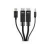 Belkin Secure KVM Combo Cable - Tastatur- / Video- / Maus- / Audio-Kabel - USB, Mini-Stecker, DisplayPort (M) bis Stereo Mini-Klinkenstecker, USB Typ 