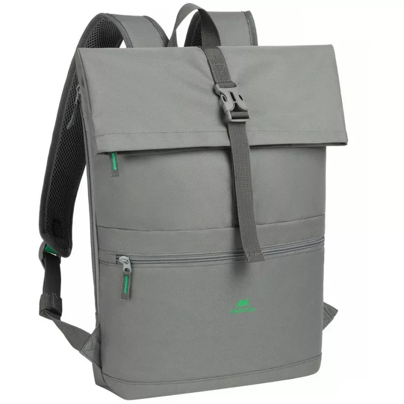 Pilsētas mugursoma Rivacase Gremio pelēka poliesters rPET 280x135x430mm
