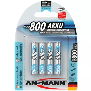 1x4 Ansmann maxE NiMH uzlādējamās baterijas Micro AAA 800 mAh 5035042