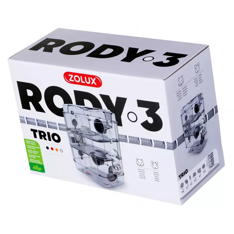 ZOLUX Rody3 Trio Balts - grauzēju būris - 1 gab.