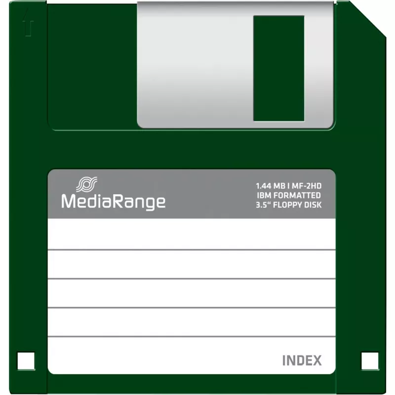 Floppy disks MediaRange MR200 3.5 collas 1,44 MB 10 gab., sarkana un dzeltena