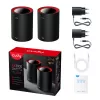 Cudy M3000 2-Pack Dual-band (2.4 GHz / 5 GHz) Wi-Fi 6 (802.11ax) Melns, Sarkans 1 Iekšējā