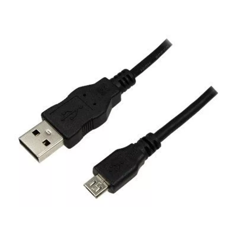 LogiLink USB 2.0 savienojuma kabelis, 1,8 m, melns USB-A spraudnis - USB-B Micro spraudnis, atbilst USB 2.0 (CU0034)