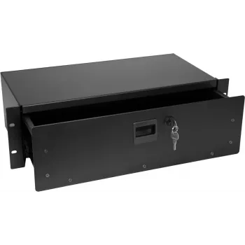 Rack atvilktne Omnitronic SN-3 3U ar slēdzeni — 3U uzstādāma rack atvilktne ar slēdzeni, Omnitronic