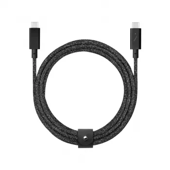 USB kabelis Native Union Belt USB 2.0 Type-C uz Type-C 2.4 m Melns