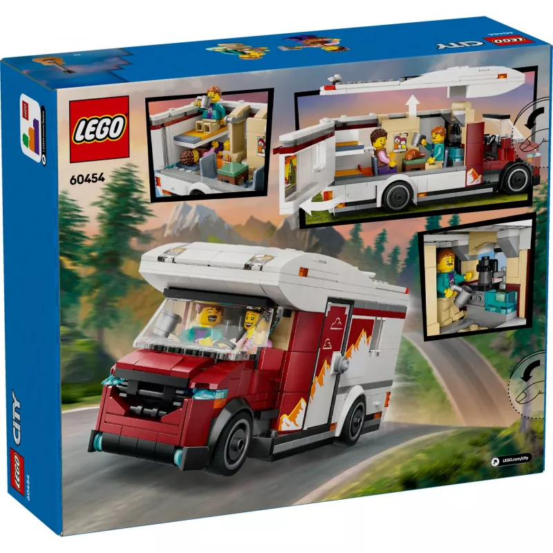 Konstruktoru rotaļlieta LEGO City Adventure Camper 60454, 385 detaļas, augstums 80 mm, no 6 gadu vecuma