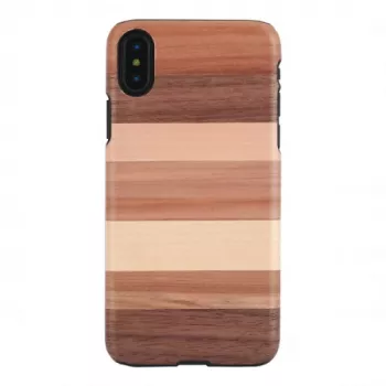 Viedtālruņa maciņš no koka un koka iPhone X/XS — melns aizsargapvalks