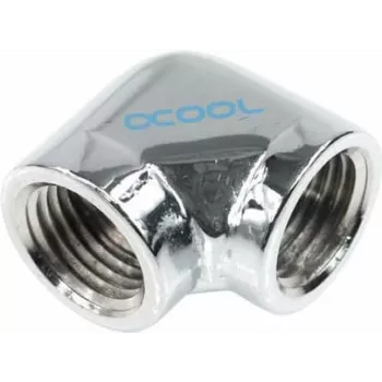 Alphacool HF L veidgabals G1/4 iekšējā vītne uz G1/4 iekšējā vītne - hroms (17041)