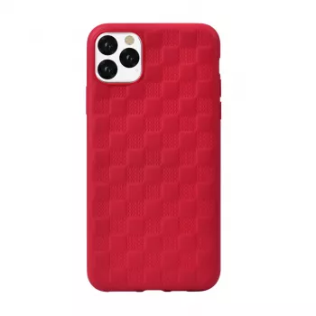 Mīksts maciņš Devia Woven2 iPhone 11 Pro, austas struktūras aizsargapvalks, sarkans
