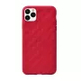 Mīksts maciņš Devia Woven2 iPhone 11 Pro, austas struktūras aizsargapvalks, sarkans