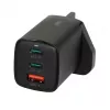 iBOX C-65 Melns, GaN 65W universālais lādētājs ar UK spraudni
