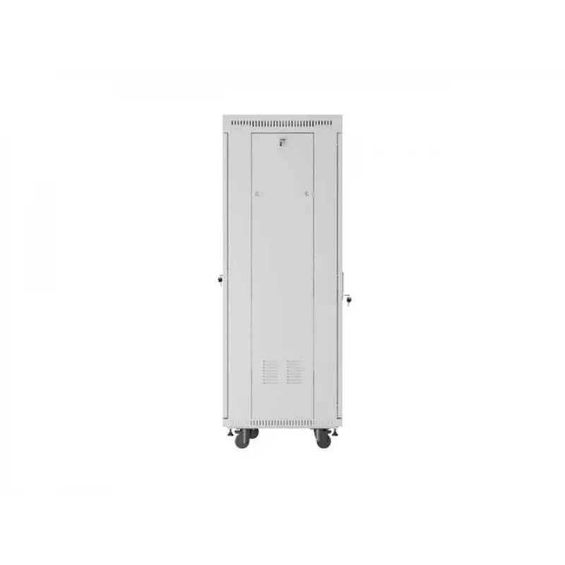 LANBERG 19 collu 32U stāvošs statīva skapis 600×600 mm pelēks ar perforētām durvīm un LCD (plakanais iepakojums)