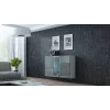 Cama Kumode VIGO 90/120/38 balts/pelēks glancēts