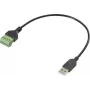 Renkforce USB 2.0 adaptera kabelis [1x 2.0 spraudnis A - 1x skavas savienojums] RF-6443966 30 cm (RF-6443966)