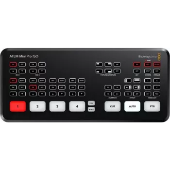 Melnsmagic ATEM mini Pro ISO - 2K Ultra HD - 1280 x 720,1920 x 1080 Pixel - 720p,1080i,1080p - 60 fps - 10,100,1000 Mbit/s - 10/100/1000Base-T(X)