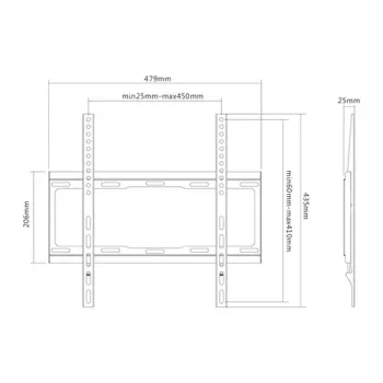 TV kronšteins SUNNE 32-55-EF melns 139,7 cm (55 collas)