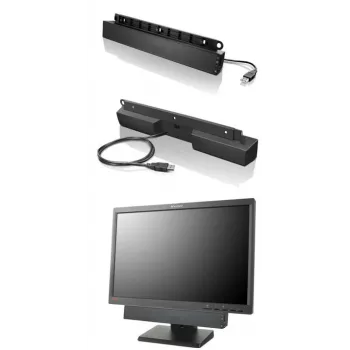 Lenovo USB Soundbar melns 2.0 kanāli 2,5 W