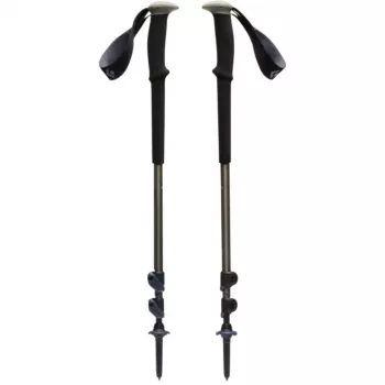Pārgājienu nūjas Trail, Fitness ierīce melna/olīvzaļa, 1 pāris, 100-140 cm