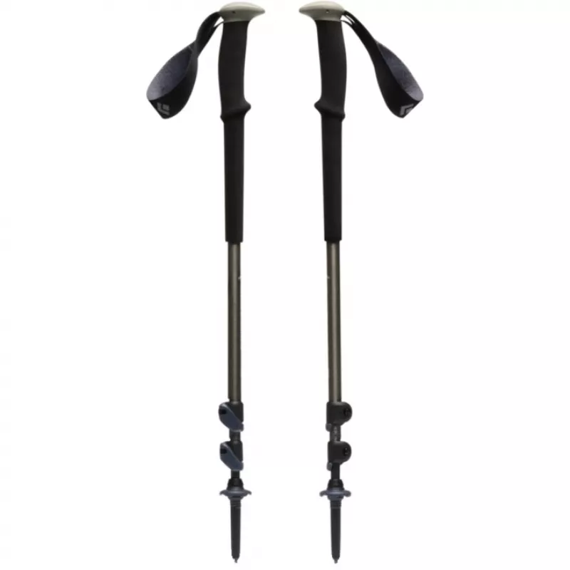 Pārgājienu nūjas Trail, Fitness ierīce melna/olīvzaļa, 1 pāris, 100-140 cm