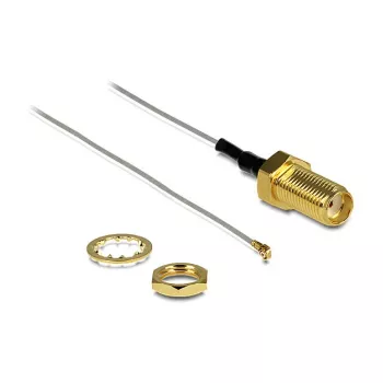 DeLOCK 88812 koaksiālais kabelis 0.2 m MHF III (I-PEX) SMA pelēks