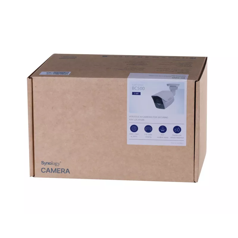 Synology BC500 drošības kamera Bullet IP drošības kamera Iekštelpām un ārtelpām 2880 x 1620 pikseļi Sienas stiprinājums