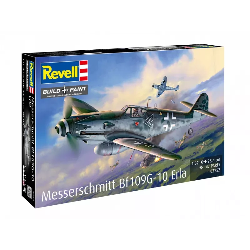 Plastmasas lidmašīnas modelis REVELL Messerschmitt Bf109G-10 Erla mērogā 1:32